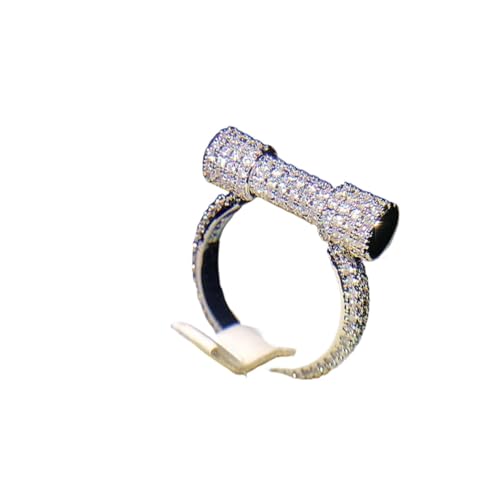 XOJSSLKX Ring Ringe Damen Bijouterie Herren Geometrischer Ring 8 Weiss von XOJSSLKX