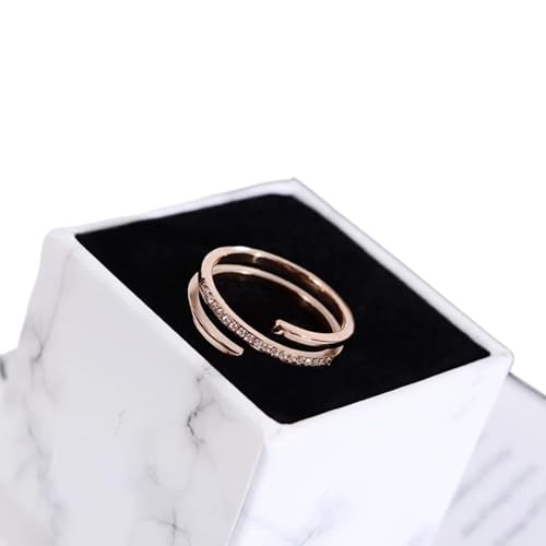 XOJSSLKX Ring Ringe Damen Bijouterie Herren Offener Ring Damen 10 Roségold von XOJSSLKX