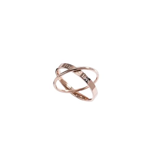 XOJSSLKX Ring Ringe Damen Bijouterie Herren Ring Damen 9 Roségold von XOJSSLKX