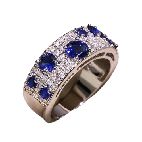 XOJSSLKX Ring Ringe Damen Bijouterie Herren Ring Für Damen 8 Blau von XOJSSLKX