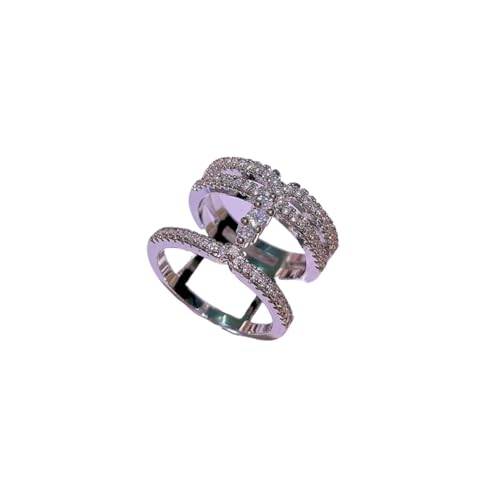 XOJSSLKX Ring Ringe Damen Bijouterie Herren Ring Für Damen 9 Weiss von XOJSSLKX