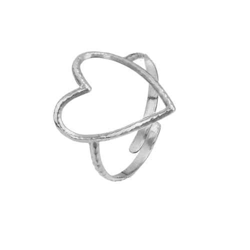 XOJSSLKX Ring Ringe Damen Bijouterie Herren Ringe Für Damen Größenverstellbar Silber von XOJSSLKX