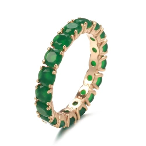 XOJSSLKX Ring Ringe Damen Bijouterie Herren Ringe Für Frauen 10 Greenzircon von XOJSSLKX