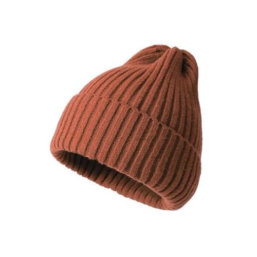 XOJSSLKX Strickmützen Hüte Mützen Caps Beanie Mütze Beanie Damen Herren Mütze Strick Kaffee von XOJSSLKX