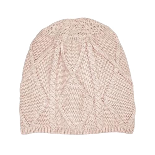 XOJSSLKX Strickmützen Hüte Mützen Caps Beanie Mütze Beanie Damen Herren Mütze Strick OneSize Rosa von XOJSSLKX