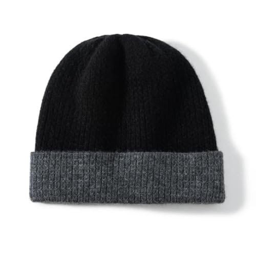 XOJSSLKX Strickmützen Hüte Mützen Caps Beanie Mütze Beanie Damen Herren Strickmütze OneSize Schwarz von XOJSSLKX