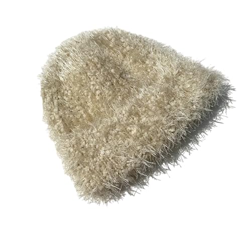 XOJSSLKX Strickmützen Hüte Mützen Caps Beanie Mütze Beanie Damen Strickmütze 54-60 Beige von XOJSSLKX