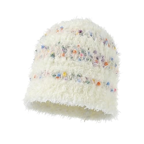 XOJSSLKX Strickmützen Hüte Mützen Caps Beanie Mütze Beanie Damen Strickmütze 54-60 Beige von XOJSSLKX