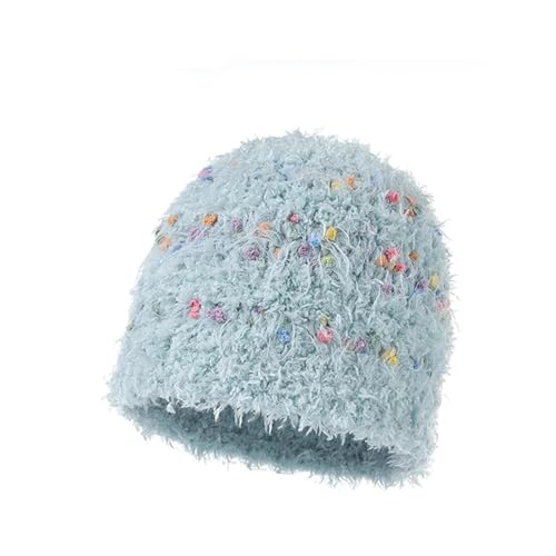 XOJSSLKX Strickmützen Hüte Mützen Caps Beanie Mütze Beanie Damen Strickmütze 54-60 Blau von XOJSSLKX