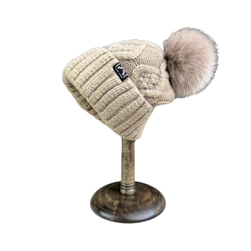 XOJSSLKX Strickmützen Hüte Mützen Caps Beanie Mütze Beanie Damen Strickmütze 54-60 Khaki von XOJSSLKX