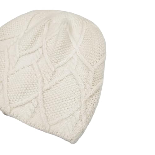 XOJSSLKX Strickmützen Hüte Mützen Caps Beanie Mütze Beanie Damen Strickmütze OneSize Weiss von XOJSSLKX