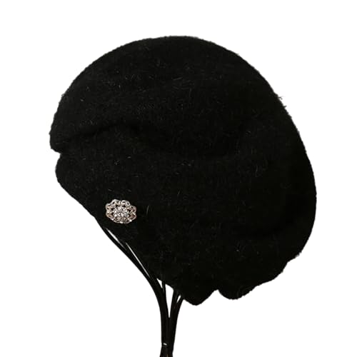 XOJSSLKX Strickmützen Hüte Mützen Caps Beanie Mütze Beanie Damen Strickmütze Schwarz von XOJSSLKX