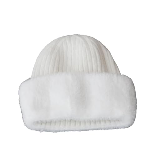 XOJSSLKX Strickmützen Hüte Mützen Caps Beanie Mütze Beanie Damen Strickmütze Weiss von XOJSSLKX