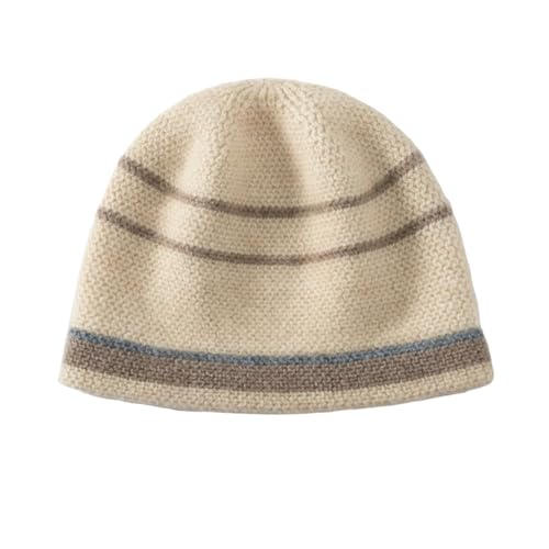 XOJSSLKX Strickmützen Hüte Mützen Caps Beanie Mütze Beanie Damen Strickmützen OneSize Beige von XOJSSLKX