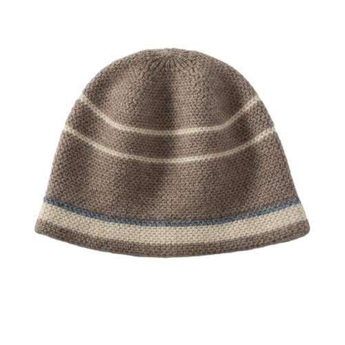 XOJSSLKX Strickmützen Hüte Mützen Caps Beanie Mütze Beanie Damen Strickmützen OneSize Camel von XOJSSLKX