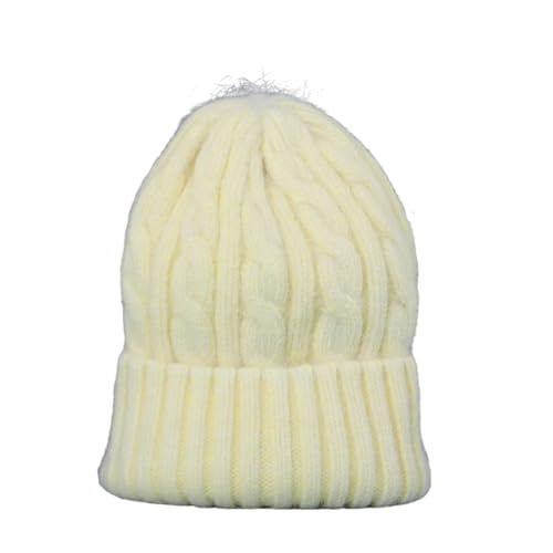 XOJSSLKX Strickmützen Hüte Mützen Caps Beanie Mütze Beanie Damenmütze Gestrickt 56-60Cm Gelb von XOJSSLKX