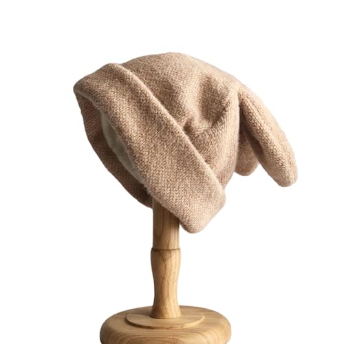 XOJSSLKX Strickmützen Hüte Mützen Caps Beanie Mütze Beanie Mütze Damen Gestrickt 54-58Cm Khaki von XOJSSLKX