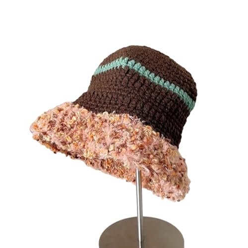 XOJSSLKX Strickmützen Hüte Mützen Caps Beanie Mütze Beanie Mütze Damen Strick 56-58Cm Kaffee von XOJSSLKX