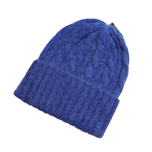 XOJSSLKX Strickmützen Hüte Mützen Caps Beanie Mütze Beanie Mütze Damen Strick Blau von XOJSSLKX