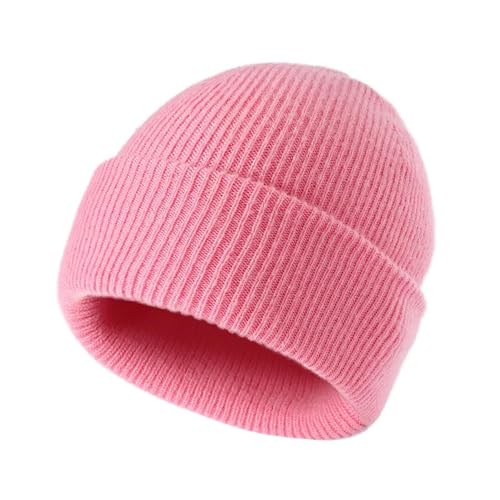 XOJSSLKX Strickmützen Hüte Mützen Caps Beanie Mütze Beanie Mütze Damen Strick Rosa von XOJSSLKX