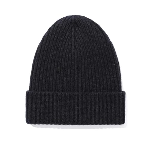 XOJSSLKX Strickmützen Hüte Mützen Caps Beanie Mütze Beanie Mütze Damen Strick Schwarz von XOJSSLKX