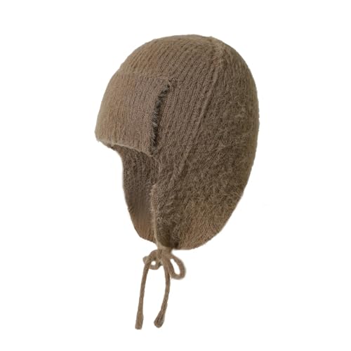 XOJSSLKX Strickmützen Hüte Mützen Caps Beanie Mütze Beanie Strickmütze Damen 55-60Cm Khaki von XOJSSLKX