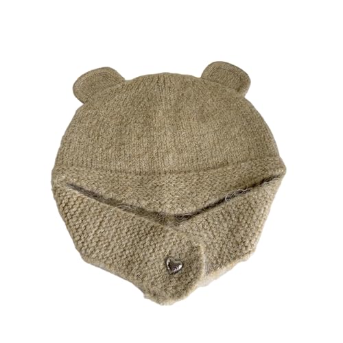 XOJSSLKX Strickmützen Hüte Mützen Caps Beanie Mütze Beanie Strickmütze Damen 56-58Cm Khaki von XOJSSLKX