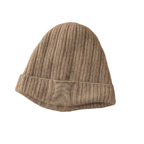 XOJSSLKX Strickmützen Hüte Mützen Caps Beanie Mütze Beanie Strickmütze Damen OneSize Camel von XOJSSLKX