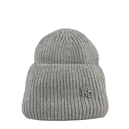 XOJSSLKX Strickmützen Hüte Mützen Caps Beanie Mütze Beanie Strickmütze Damen OneSize Paillettenkaninchenfell11 von XOJSSLKX