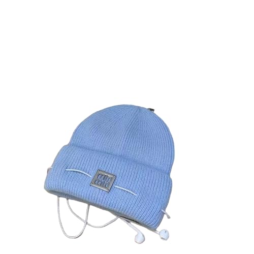 XOJSSLKX Strickmützen Hüte Mützen Caps Beanie Mütze Beanie Strickmütze Für Damen, Für Erwachsene, Blau von XOJSSLKX