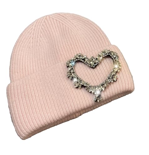 XOJSSLKX Strickmützen Hüte Mützen Caps Beanie Mütze Beanie Strickmütze Für Damen, Für Erwachsene, Rosa von XOJSSLKX