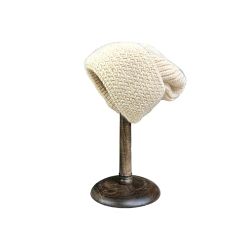 XOJSSLKX Strickmützen Hüte Mützen Caps Beanie Mütze Beanie Strickmütze Für Damen 54-61 Beige von XOJSSLKX