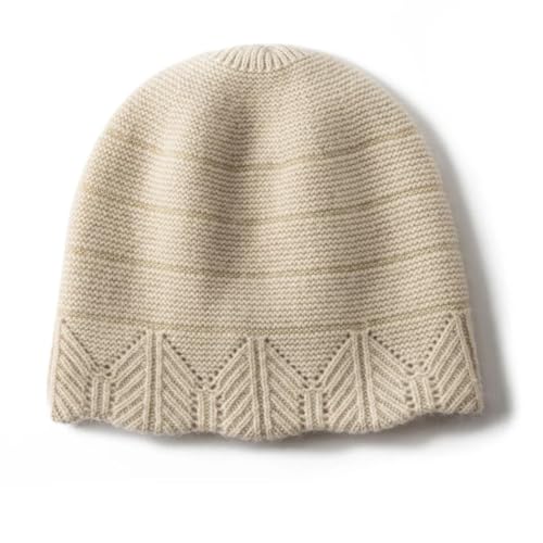 XOJSSLKX Strickmützen Hüte Mützen Caps Beanie Mütze Beanie Strickmütze Für Damen OneSize Beige von XOJSSLKX