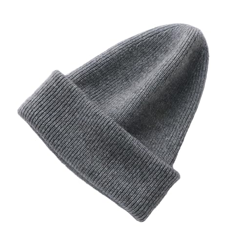 XOJSSLKX Strickmützen Hüte Mützen Caps Beanie Mütze Beanie Strickmütze Für Damen OneSize Grau von XOJSSLKX