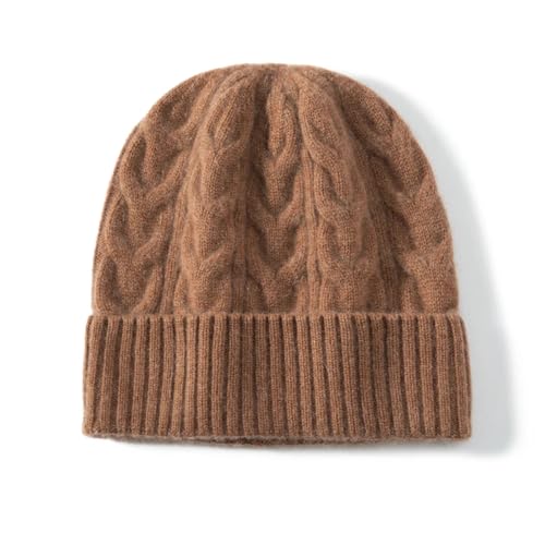 XOJSSLKX Strickmützen Hüte Mützen Caps Beanie Mütze Beanie Strickmütze Für Damen Und Herren OneSize Brauncamel von XOJSSLKX