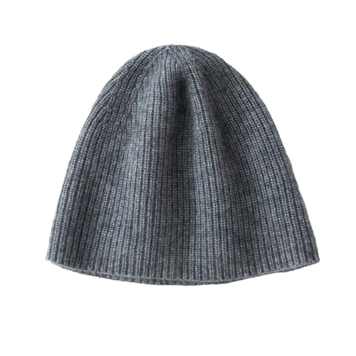 XOJSSLKX Strickmützen Hüte Mützen Caps Beanie Mütze Beanie Strickmützen Damen OneSize 51Grau von XOJSSLKX