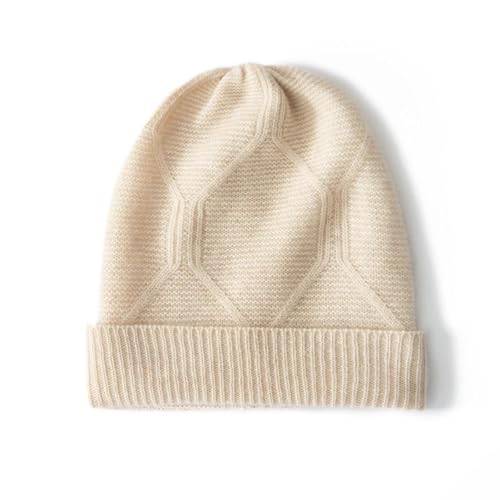 XOJSSLKX Strickmützen Hüte Mützen Caps Beanie Mütze Beanie Strickmützen Damen OneSize 62Beige von XOJSSLKX