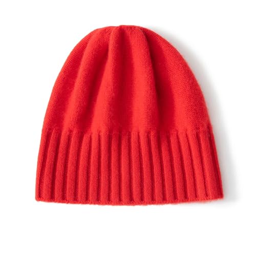 XOJSSLKX Strickmützen Hüte Mützen Caps Beanie Mütze Beanie Strickmützen Damen OneSize Rot von XOJSSLKX