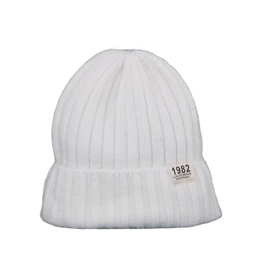 XOJSSLKX Strickmützen Hüte Mützen Caps Beanie Mütze Beanie Strickmützen Für Damen 54Cm-60Cm Weiß von XOJSSLKX