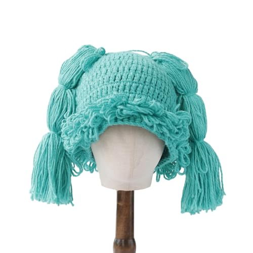 XOJSSLKX Strickmützen Hüte Mützen Caps Beanie Mütze Beanie Strickmützen Für Damen 56-58Cm Grün von XOJSSLKX