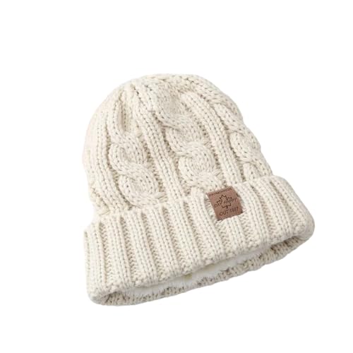 XOJSSLKX Strickmützen Hüte Mützen Caps Beanie Mütze Beanie Strickmützen Für Damen Und Herren, 55–60 cm, Beige von XOJSSLKX