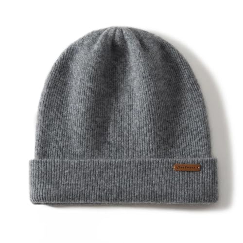 XOJSSLKX Strickmützen Hüte Mützen Caps Beanie Mütze Beanie Strickmützen Für Damen Und Herren OneSize Grau von XOJSSLKX