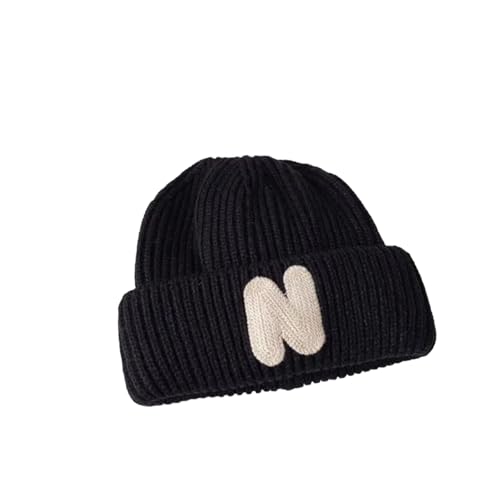 XOJSSLKX Strickmützen Hüte Mützen Caps Beanie Mütze Beanie Strickmützen Für Jungen Und Mädchen 2-12 Jahre Schwarz von XOJSSLKX