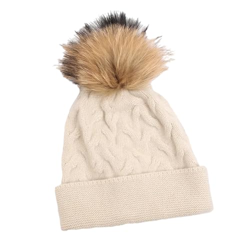 XOJSSLKX Strickmützen Hüte Mützen Caps Beanie Mütze Beanie Strickmützen Für Unisex OneSize Beige von XOJSSLKX