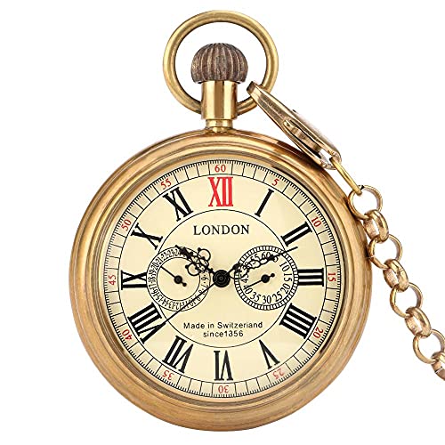 XOPIC Kupfer Antique London Antique Hands Mechanische Taschenuhr Handaufzug Skeleton Clock Herren Taschenuhren 30cm Kette XOPIC Kupfer Antique London Antique Hands Mechanische Taschenuhr Handaufzug Skeleton Clock Herren Taschenuhren 30cm Kette von XOPIC