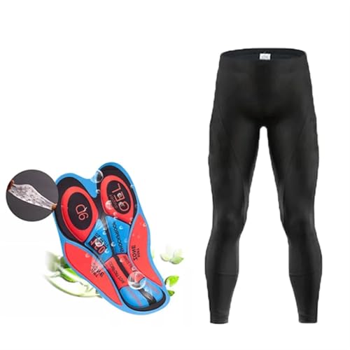 XPJYUA Radsport Lang Mountainbike-Trägerhose, gepolstert, Schwarz, Radsport-Trägerhose, Fahrradhose, atmungsaktive Fahrrad-Trägerhose, Strumpfhosen for Herren Geeignet FüR MäNner(1,M) von XPJYUA