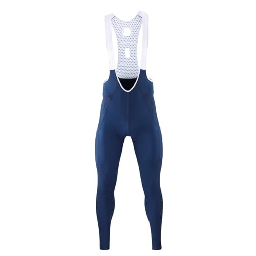 XPJYUA Radsport Lang Radfahren Lange Hosen Männer Herbst Gel Pad Reflektierende Bike Bib Hosen Atmungsaktive Fahrrad Hosen Mit Hinten Tasche Geeignet FüR MäNner(Blue 1,2XS) von XPJYUA