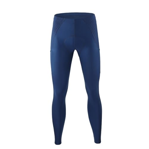 XPJYUA Radsport Lang Radfahren Lange Hosen Männer Herbst Gel Pad Reflektierende Bike Bib Hosen Atmungsaktive Fahrrad Hosen Mit Hinten Tasche Geeignet FüR MäNner(Blue 2,2XL) von XPJYUA