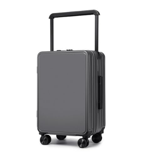 XPKLTXZW Mittig montierter breiter Trolley-Koffer, Koffer mit USB-Ladeanschluss und Hakendesign für Geschäftsreisen und Reisen von XPKLTXZW