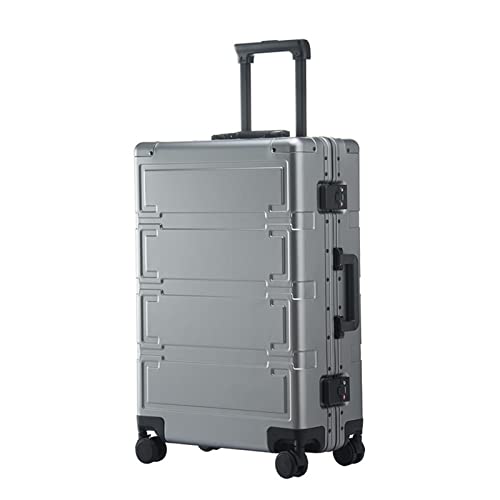 XPKLTXZW Reisekoffer, Koffer aus Aluminium-Magnesium-Legierung, Maschinenraum, Roller, Stummschaltung, Gepäck mit großer Kapazität, Unisex, Passwort-Tasche von XPKLTXZW